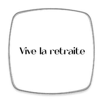 RETIREMENT. HAPPY RETIREMENT. HAPPY RETREAT - Square fridge magnet - white - Front