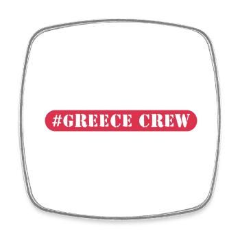 Greece Crew - Square fridge magnet - white - Front