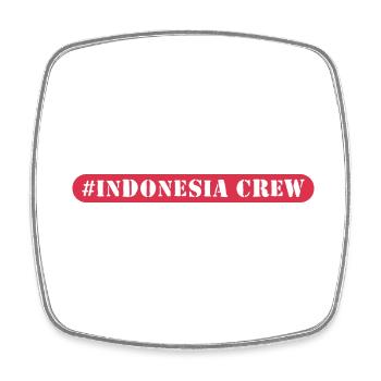 Indonesia Crew - Square fridge magnet - white - Front