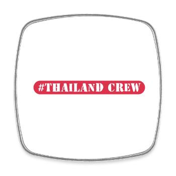 Thailand Crew - Viereckiger Kühlschrankmagnet - Weiß - Vorne