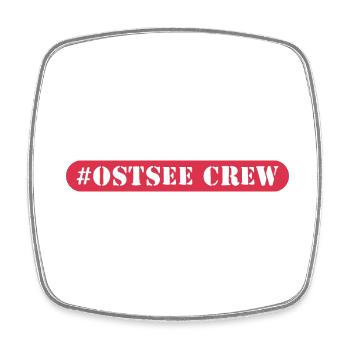 Ostsee Crew - Viereckiger Kühlschrankmagnet - Weiß - Vorne