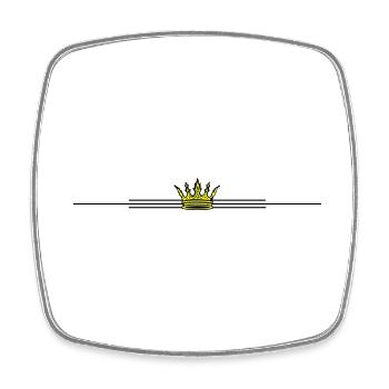 Krone Symbol Design - Viereckiger Kühlschrankmagnet - Weiß - Vorne