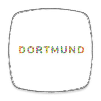 Dortmund Fan T-Shirt – Perfekt für echte Fans! - Viereckiger Kühlschrankmagnet - Weiß - Vorne
