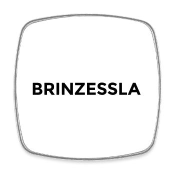 Brinzessla - montserrat - Viereckiger Kühlschrankmagnet - Weiß - Vorne