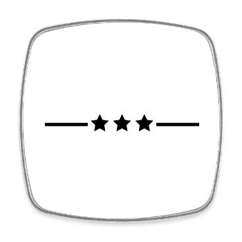 Étoiles - Magnet carré - blanc - Devant