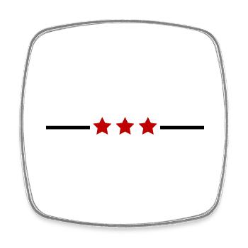 Étoiles - Magnet carré - blanc - Devant