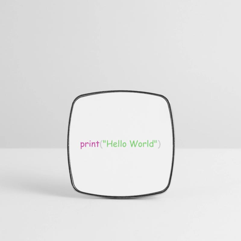 Hello World Programmierung Python C ++ C # Viereckiger Kühlschrankmagnet