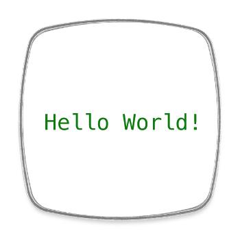 Hello World ! - Viereckiger Kühlschrankmagnet - Weiß - Vorne