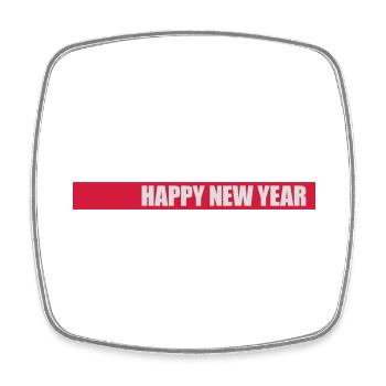 happy new year Zitat - Viereckiger Kühlschrankmagnet - Weiß - Vorne