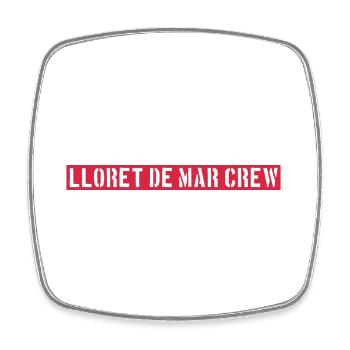 Lloret De Mar Crew - Magnet carré - blanc - Devant