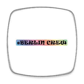 Berlin Crew - Viereckiger Kühlschrankmagnet - Weiß - Vorne