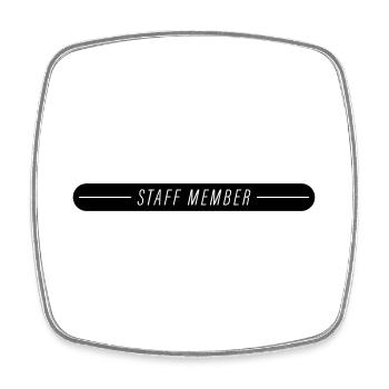 Staff Member - Square fridge magnet - white - Front
