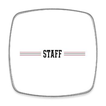 Staff Member - Square fridge magnet - white - Front