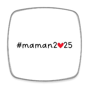 Mama 2025 - Viereckiger Kühlschrankmagnet - Weiß - Vorne