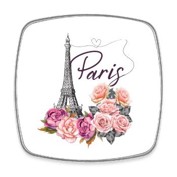 Paris - Viereckiger Kühlschrankmagnet - Weiß - Vorne