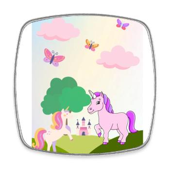 Unicorn Land - Square fridge magnet - white - Front