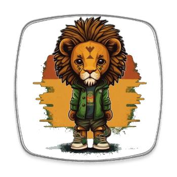 Lion King 1 - Square fridge magnet - white - Front