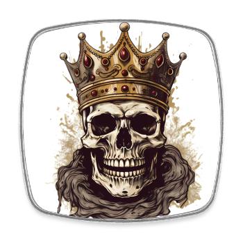 Halloween Skeleton King Sweet Sour Disguise - Square fridge magnet - white - Front