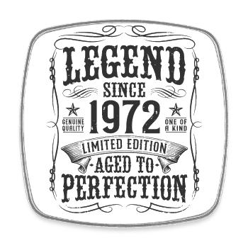 Legend 1972 Vintage Cadeau d’anniversaire - Magnet carré - blanc - Devant