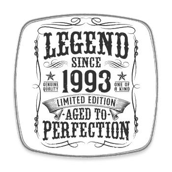 Legende 1993 Jahrgang Geburtstag Geschenk - Viereckiger Kühlschrankmagnet - Weiß - Vorne
