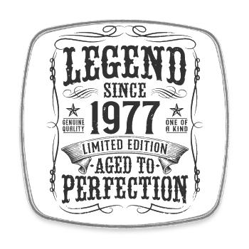 Legend 1977 Vintage Cadeau d’anniversaire - Magnet carré - blanc - Devant