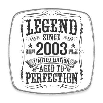 Legend 2003 Vintage Cadeau d’anniversaire - Magnet carré - blanc - Devant