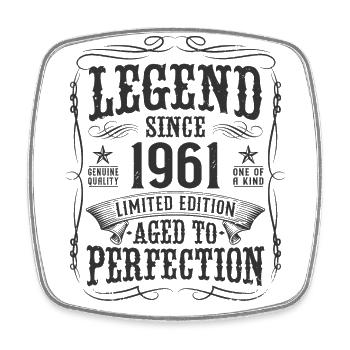 Legend 1961 Cadeau d’anniversaire vintage - Magnet carré - blanc - Devant