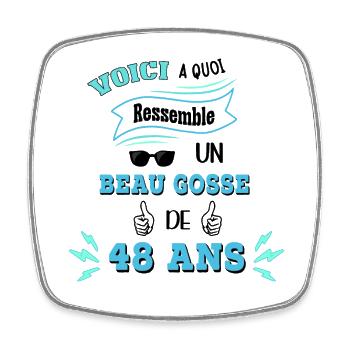 Idée De Cadeau Drôle Pour Les Beaux Gosses - Magnet carré - blanc - Devant
