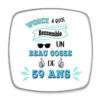 Idée De Cadeau Drôle Pour Les Beaux Gosses - Magnet carré - blanc - Devant