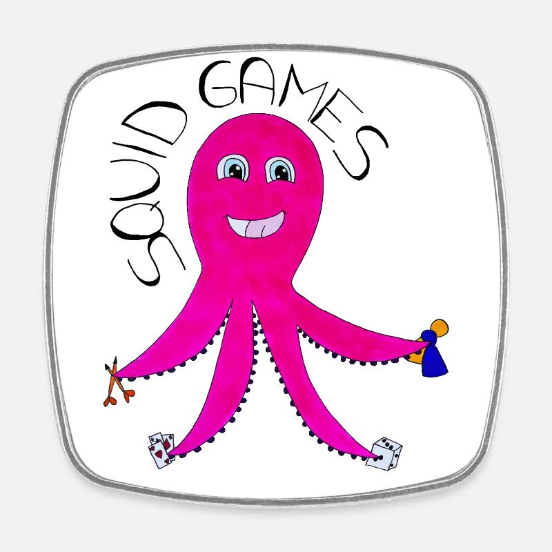SquidGames - Square fridge magnet - white
