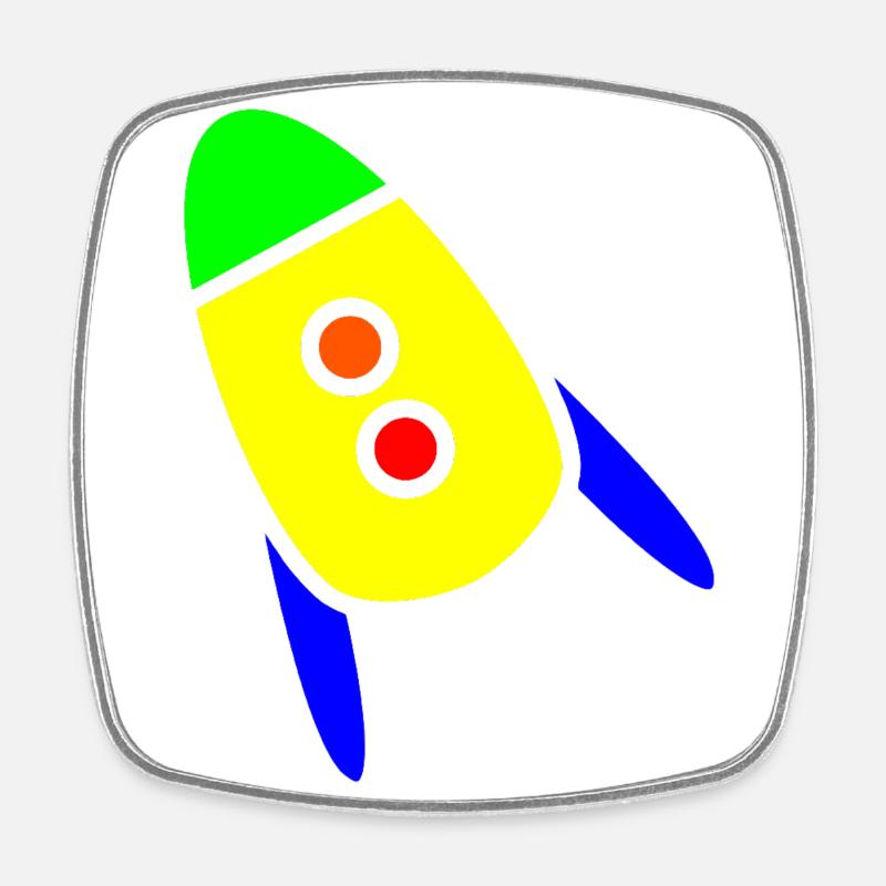 rocket enfant ok - Magnet carré - blanc