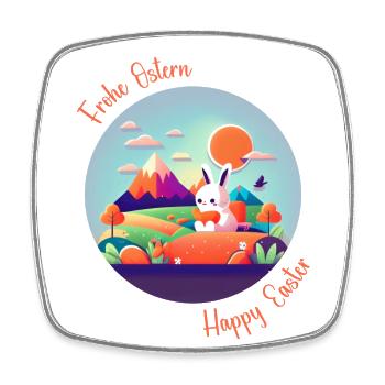 Frohe Ostern | Happy Easter | Illustration - Viereckiger Kühlschrankmagnet - Weiß - Vorne