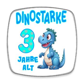 3 Geburtstag 3 Jahre alt Kindergeburtstag Geschenk - Viereckiger Kühlschrankmagnet - Weiß - Vorne