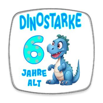 6. Geburtstag 6 Jahre alt Kindergeburtstag Kinder - Viereckiger Kühlschrankmagnet - Weiß - Vorne