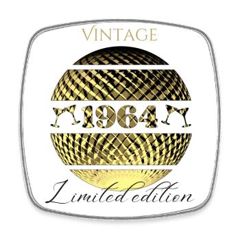 Millésime 1964 édition limitée 60e anniversaire en gol - Magnet carré - blanc - Devant