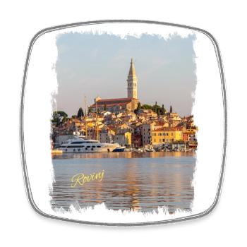 Rovinj im Morgenlicht, ein unvergesslicher Anblick - Viereckiger Kühlschrankmagnet - Weiß - Vorne