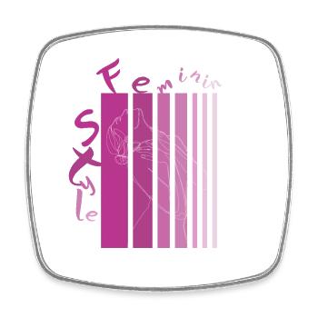 Feminin Style - Viereckiger Kühlschrankmagnet - Weiß - Vorne
