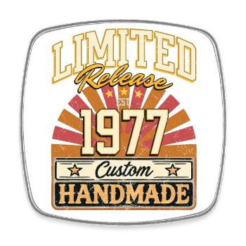 Limited 1977 Lustige Sprüche Geschenk Geburtstag - Viereckiger Kühlschrankmagnet - Weiß - Vorne