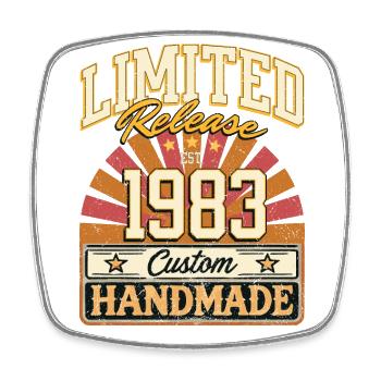 Limited 1983 Lustige Sprüche Geschenk Geburtstag - Viereckiger Kühlschrankmagnet - Weiß - Vorne