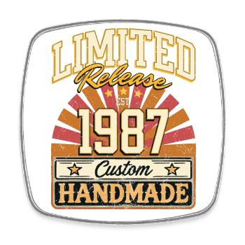 Limited 1987 Lustige Sprüche Geschenk Geburtstag - Viereckiger Kühlschrankmagnet - Weiß - Vorne