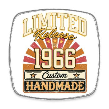 Limited 1966 Funny Sayings Gift Birthday - Square fridge magnet - white - Front