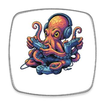 Gambling Octopus – My Gaming Octopus - Magnet carré - blanc - Devant
