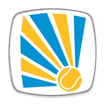 Tennis Explosion - Square fridge magnet - white - Front