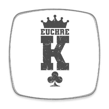 Euchre Kreuz König Kartenspiel Spielkarten - Viereckiger Kühlschrankmagnet - Weiß - Vorne