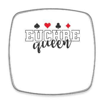 Euchre Queen Kartenspiel Spielkarten - Viereckiger Kühlschrankmagnet - Weiß - Vorne