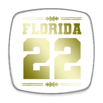 Florida 22 - Square fridge magnet - white - Front