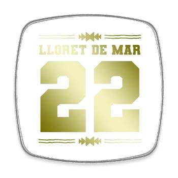 Lloret De Mar 22 - Viereckiger Kühlschrankmagnet - Weiß - Vorne