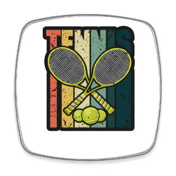Joueur de tennis présent Tennis Club Coach Sport - Magnet carré - blanc - Devant