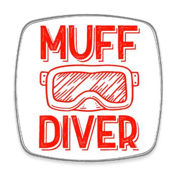 diver - Square fridge magnet - white - Front