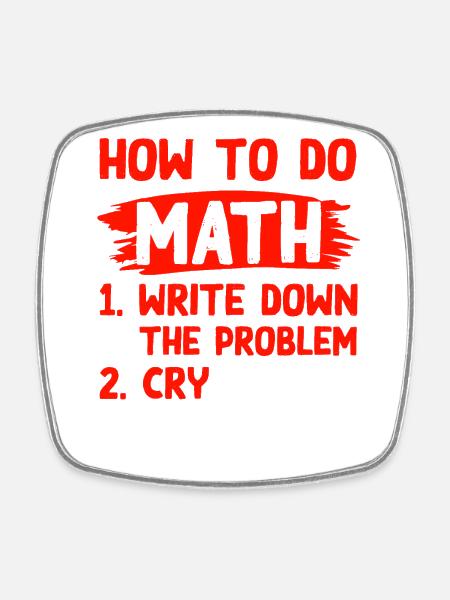 mathematik problem - Viereckiger Kühlschrankmagnet - Weiß